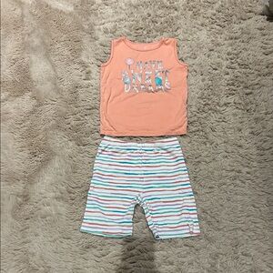 Carter's Peach and Striped Pajama Set